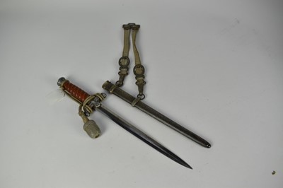 Lot 935 - Nazi Army Officers dagger with hangers and knot plus 1 other knot