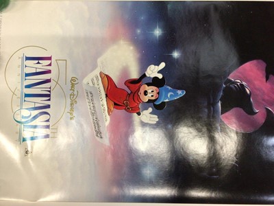 Lot 1406 - Collection of Disney one sheet movie theatre posters, including The Little Mermaid, George of the Jungle, Roller Coaster Rabbit, Snow White x 2, The Jungle Book, Pocahontas, Fantasia, A Goofy...