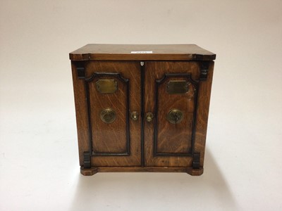 Lot 2444 - Edwardian collectors cabinet in the form of a safe