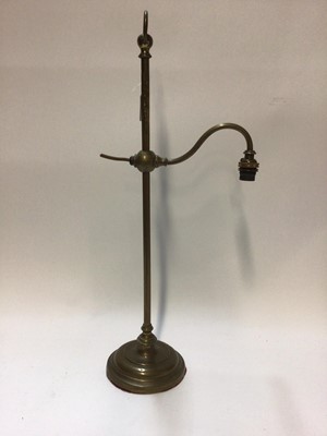 Lot 2457 - Brass students lamp