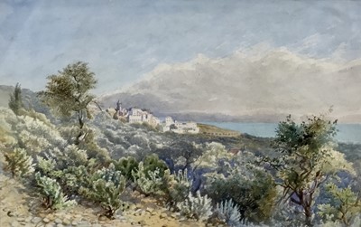 Lot 105 - Attributed to Herbert Arnould Olivier (1861-1952) - Mediterranean watercolour, framed and glazed