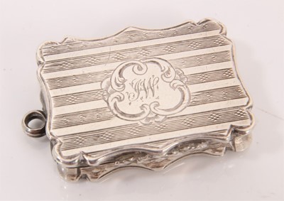 Lot 344 - Early Victorian silver vinaigrette by Nathaniel Mills (Birmingham 1845)