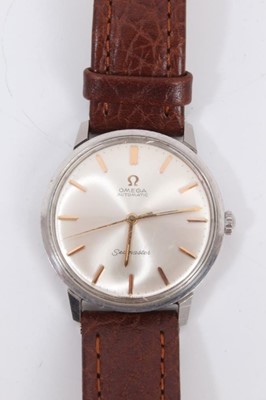Lot 347 - 1960s Omega Seamaster Automatic wristwatch on brown leather strap