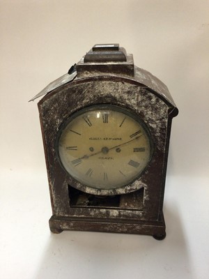 Lot 2446 - Victorian mahogany cased bracket clock, signed J. Sellar & Sons Elgin, and a marble mantel clock
