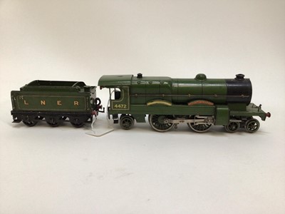 Lot 25 - Railway O gauge Hornby "Flying Scotsman" 4-4-2  tinplate clockwork locomotive and tender No 4472