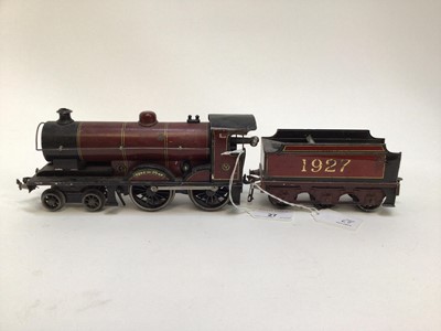 Lot 27 - An unboxed Bassett-Lowke O Gauge LMS clockwrok locomotive 4-4-0 "Duke of York" 1927