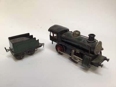 Lot 28 - Railway O Gauge unboxed selection of tinplate clockwork locomotives including Hornby, Bing etc. plus some tenders (QTY)
