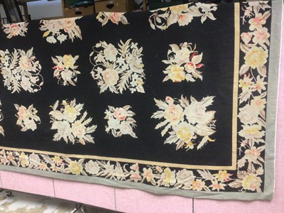 Lot 2073 - Needlepoint tapestry floral Aubusson rug
