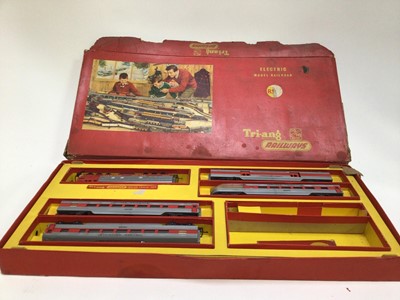 Lot 42 - Railway Triang OO Gauge boxed including RS13 set (no rails), R555C Pullamn Train, R59 2-6-2 locomotives, carriages and rolling stock (QTY)
