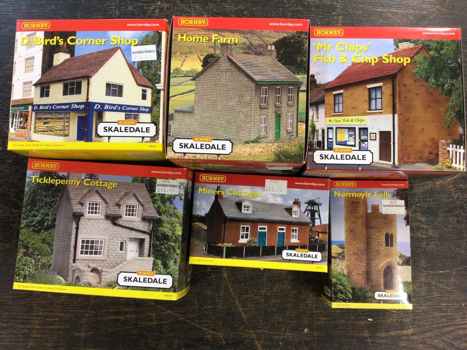 Lot 46 - Railway Hornby OO Gauge Skaledale a selection of 20 boxed models including Home Farm, D Birds Corner Shop, Mr Chips Fish & Chip Shop etc (20)