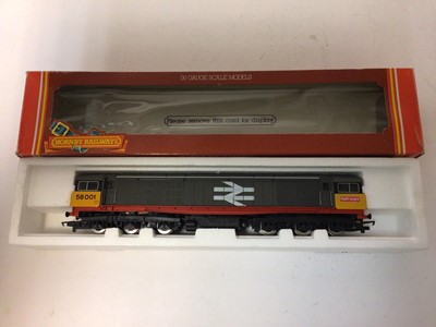 Lot 65 - Hornby OO gauge BR Class 37 Diesel 'William Cooksworthy' R402, BR Class 47 Diesel Intercity R802, Class 47 Diesel 'The Queen Mother' R319, BR Class 58 Co-Co Diesel R250 all boxed (4)