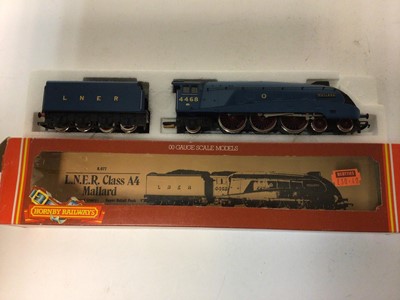 Lot 69 - Hornby OO gauge LNER Class A4 4-6-2 Locomotive 'Mallard' R077, LMS Class 5 4-6-0 LMS Class 4P 2-6-4 T Locomotive R088 NE 4-6-0 '7476' all boxed (4)