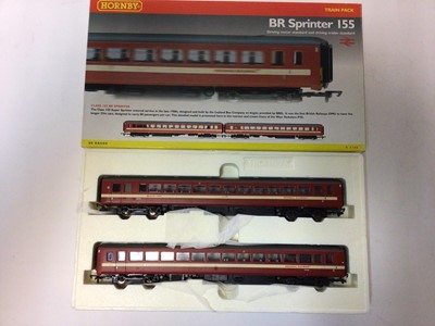Lot 73 - Hornby OO gauge BR Sprinter 155 Train Pack R2108, BR 2-Bil '2090' R3259, Networker Suburban Train Pack R2001 all boxed (3)