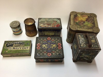 Lot 2483 - Group of vintage tins, including Players Tobacco and 1936 Coronation