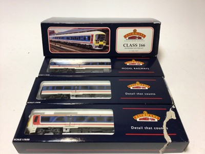 Lot 112 - Bachmann OO gauge Class 166 Network Southeast three car set boxed