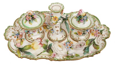 Lot 235 - Coalbrookdale inkstand