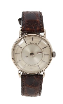 Lot 578 - 14ct white gold Jaeger Le Coultre mystery dial wristwatch