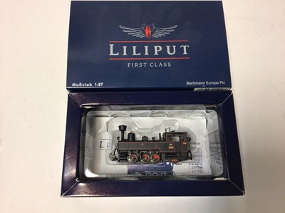 Lot 205 - Lilliputian by Bachmann HOe gauge Class U40 0-6-2 STLB tank locomotive with black livery L170140, plus Tender-Lok 5 0-6-2T Zillertabahn Epoche V locomotive L141491, both boxed (2)