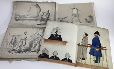 Lot 247 - Collection of T McLean political cartoons, lithographs, together with an original political cartoon signed P May