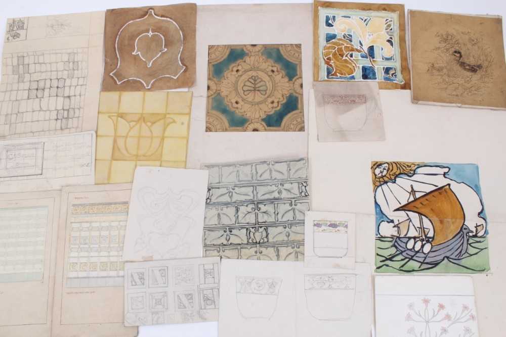Lot 228 - Large collection of late 19th / early 20th century original ceramic designs, including work by Camille Solon (Minton's artist) and others