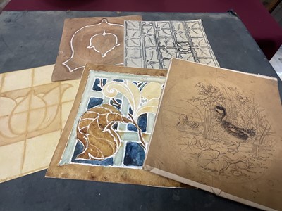 Lot 228 - Large collection of late 19th / early 20th century original ceramic designs, including work by Camille Solon (Minton's artist) and others