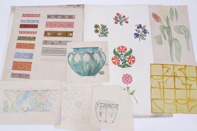 Lot 228 - Large collection of late 19th / early 20th century original ceramic designs, including work by Camille Solon (Minton's artist) and others