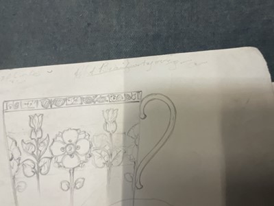 Lot 228 - Large collection of late 19th / early 20th century original ceramic designs, including work by Camille Solon (Minton's artist) and others