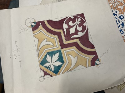 Lot 228 - Large collection of late 19th / early 20th century original ceramic designs, including work by Camille Solon (Minton's artist) and others