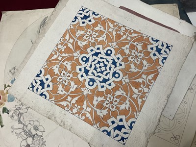 Lot 228 - Large collection of late 19th / early 20th century original ceramic designs, including work by Camille Solon (Minton's artist) and others