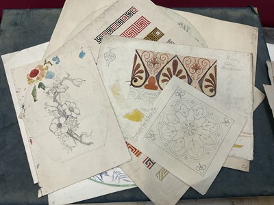 Lot 228 - Large collection of late 19th / early 20th century original ceramic designs, including work by Camille Solon (Minton's artist) and others