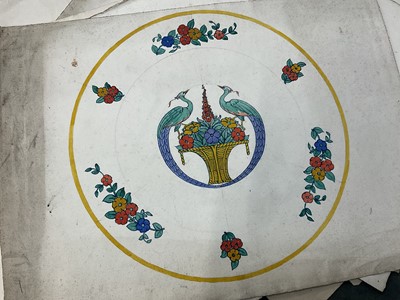 Lot 228 - Large collection of late 19th / early 20th century original ceramic designs, including work by Camille Solon (Minton's artist) and others