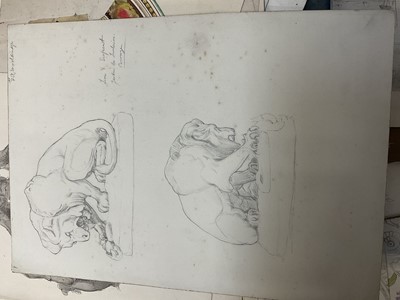 Lot 228 - Large collection of late 19th / early 20th century original ceramic designs, including work by Camille Solon (Minton's artist) and others