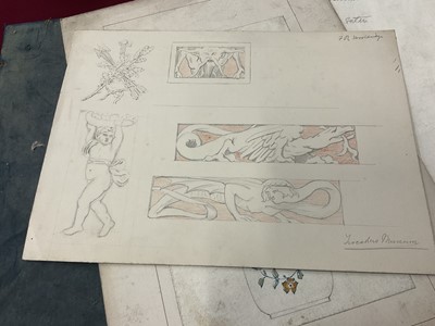 Lot 228 - Large collection of late 19th / early 20th century original ceramic designs, including work by Camille Solon (Minton's artist) and others