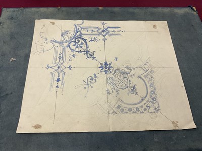 Lot 228 - Large collection of late 19th / early 20th century original ceramic designs, including work by Camille Solon (Minton's artist) and others
