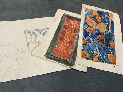 Lot 228 - Large collection of late 19th / early 20th century original ceramic designs, including work by Camille Solon (Minton's artist) and others