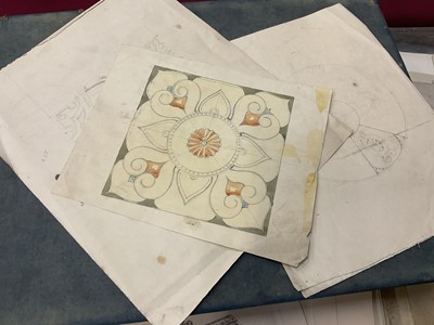 Lot 228 - Large collection of late 19th / early 20th century original ceramic designs, including work by Camille Solon (Minton's artist) and others