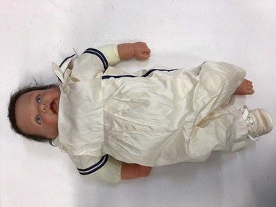 Lot 1804 - Reborn Baby Doll by Berenguer 50cm. In silk sailor outfit.