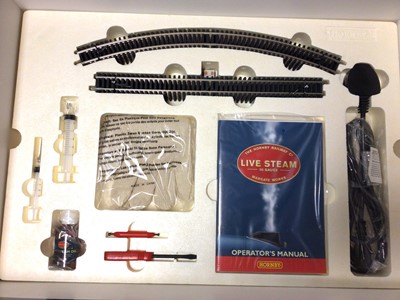 Lot 233 - Hornby OO gauge 4-6-2 Class A4 precision engineered Mallard live steam powered locomotive and tender, complete with accessories, boxed, R1041
