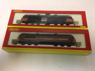 Lot 238 - Hornby OO gauge Loadhaul Co-Co diesel electric Class 56 locomotive 56109, R 2074B, plus Hornby EWS Class 56 diesel electric locomotive 56058, R2075, both boxed, (2)