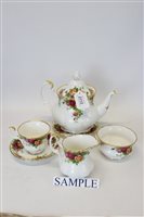 Lot 2113 - Royal Albert Old Country Roses tea set (24...