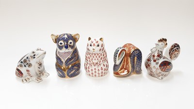 Lot 1243 - Group of ten Royal Crown Derby paperweights