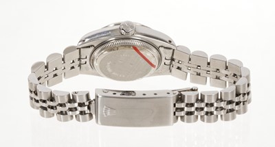 Lot 576 - Ladies Rolex Date Just stainless steel wristwatch with box and papers