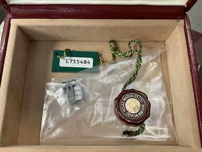 Lot 576 - Ladies Rolex Date Just stainless steel wristwatch with box and papers