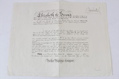 Lot 120 - H.M. Queen Elizabeth II signed document