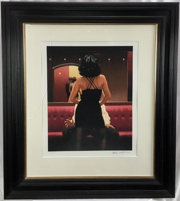 Lot 155 - Jack Vettriano - signed limited edition colour print in glazed frame- 'Private Dancer', purchased from The Portland Gallery, London