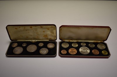 Lot 506 - World - Mixed coinage to include G.B. Victoria silver seven coin 'Specimen Set' 1887