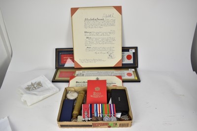 Lot 802 - Second World War medal group comprising M.B.E, 1939 - 1945 Star, France and Germany Star, Defence and War medals (court mounted)