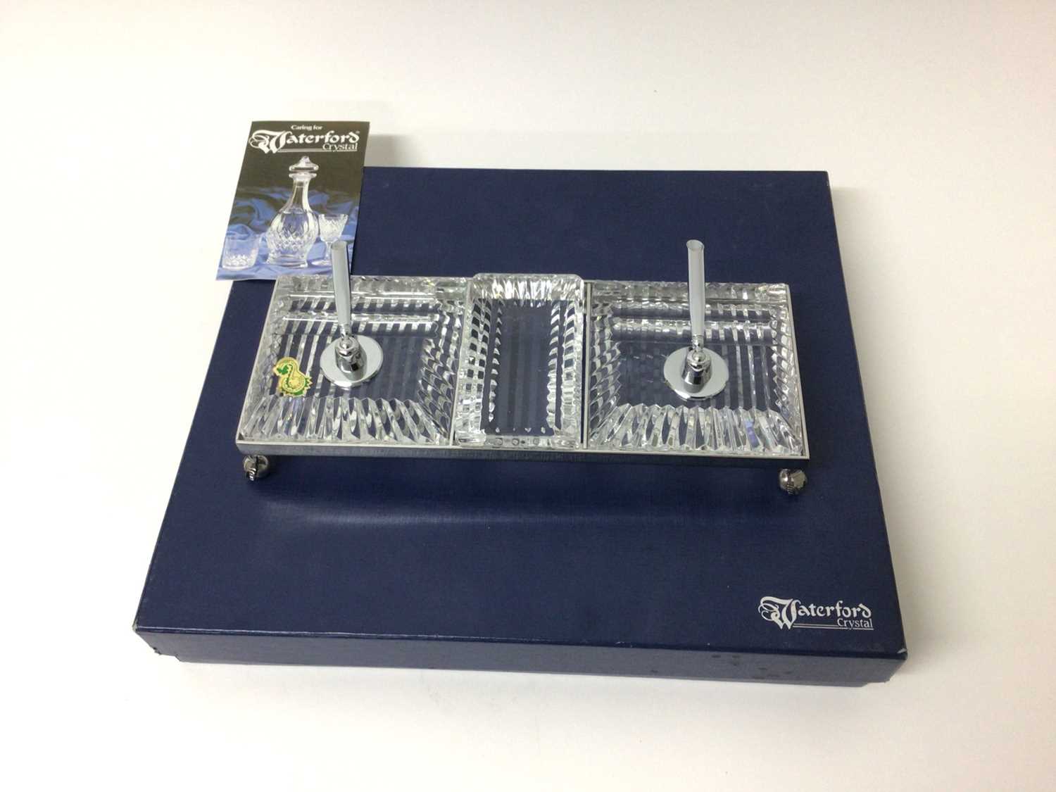 Lot 116 - Boxed Waterford Crystal desk stand