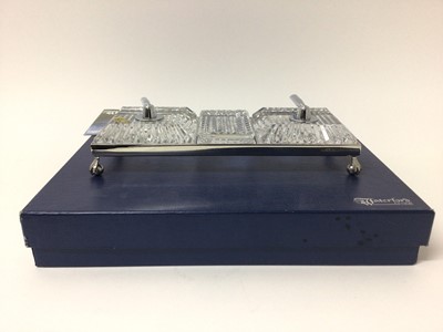 Lot 116 - Boxed Waterford Crystal desk stand