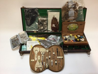 Lot 2497 - Box of fly fishing related tools and items